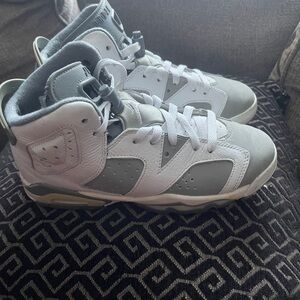 Jordan Kids White and Gray Sneakers